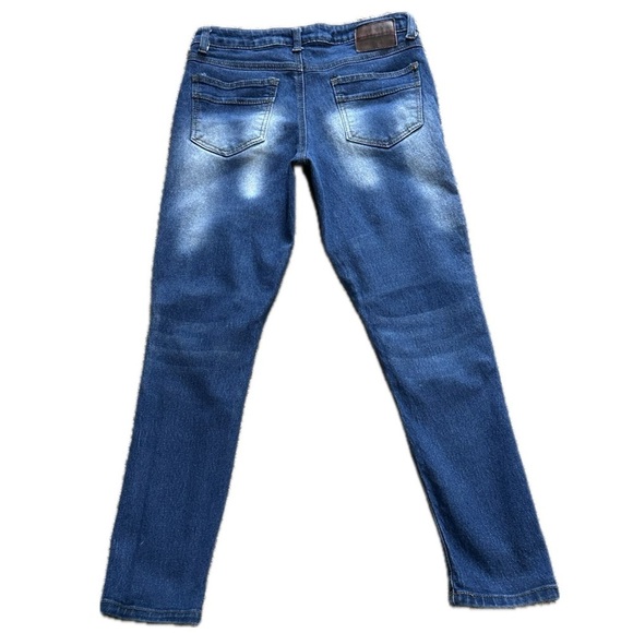 👖🎸 M. SOCIETY Politically Incorrect Skinny Jeans | Distressed Grunge Sz 14/26P - Picture 2 of 5